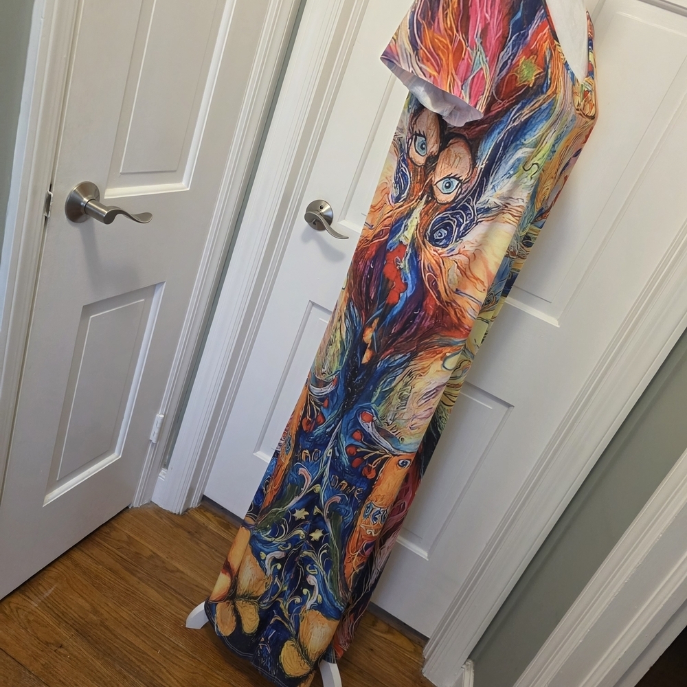 NWT Noracora Colorful Artsy Print Maxi Dress Size Small, Resortwear - Picture 4 of 10